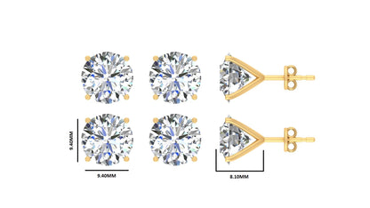 Classic Blissful Solitaire Lab Diamond Martini Studs Earrings