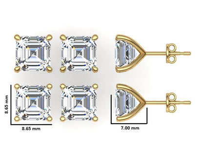 Classic Blissful Solitaire Lab Diamond Martini Studs Earrings