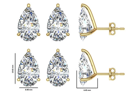 Classic Blissful Solitaire Lab Diamond Martini Studs Earrings