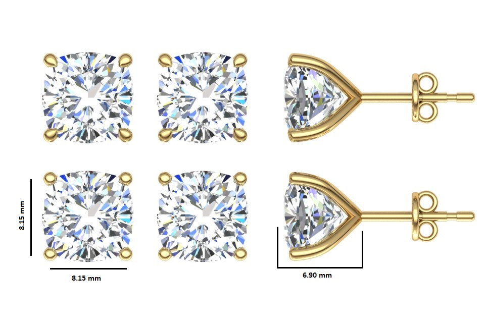 Classic Blissful Solitaire Lab Diamond Martini Studs Earrings