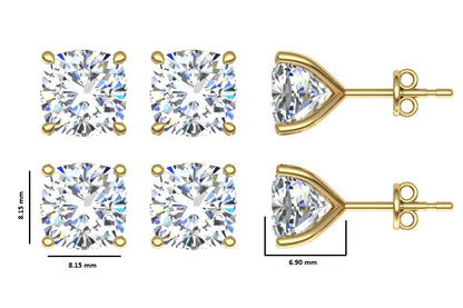 Classic Blissful Solitaire Lab Diamond Martini Studs Earrings