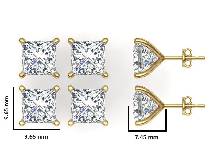 Classic Blissful Solitaire Lab Diamond Martini Studs Earrings