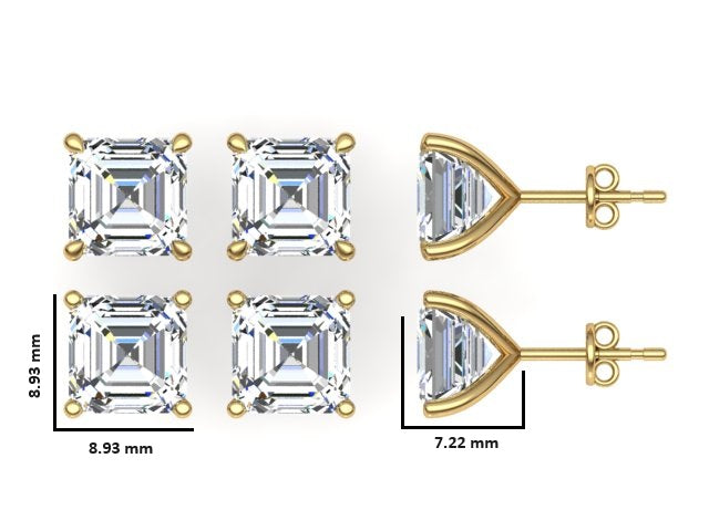 Classic Blissful Solitaire Lab Diamond Martini Studs Earrings