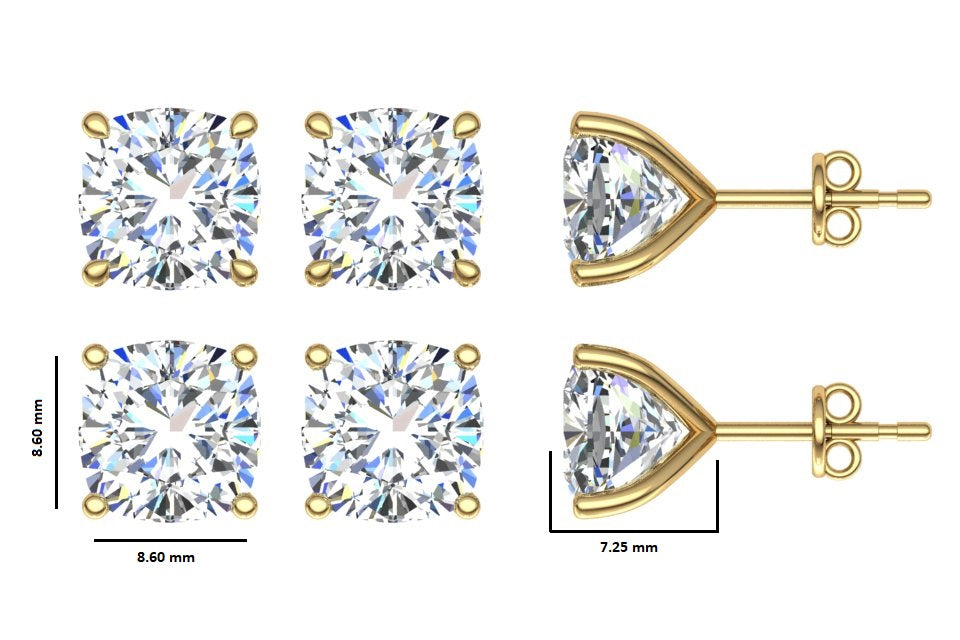 Classic Blissful Solitaire Lab Diamond Martini Studs Earrings