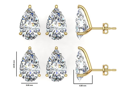 Classic Blissful Solitaire Lab Diamond Martini Studs Earrings