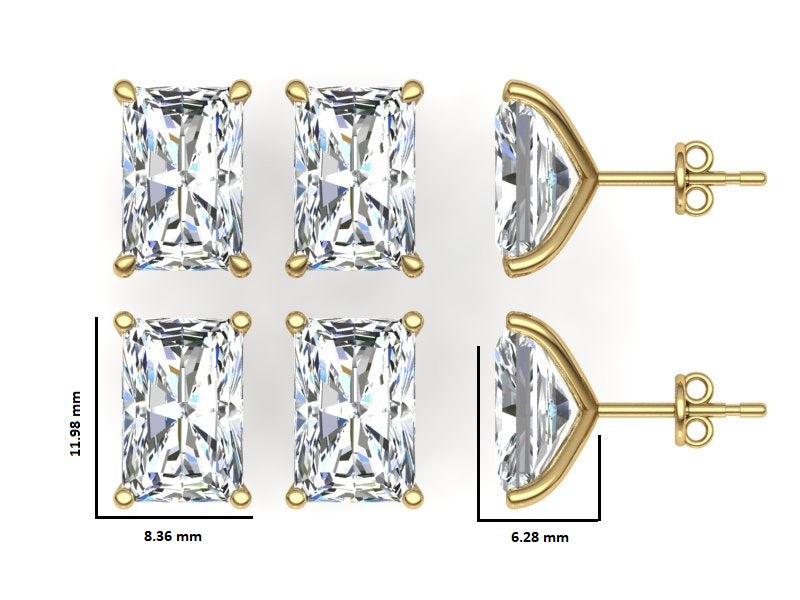 Classic Blissful Solitaire Lab Diamond Martini Studs Earrings