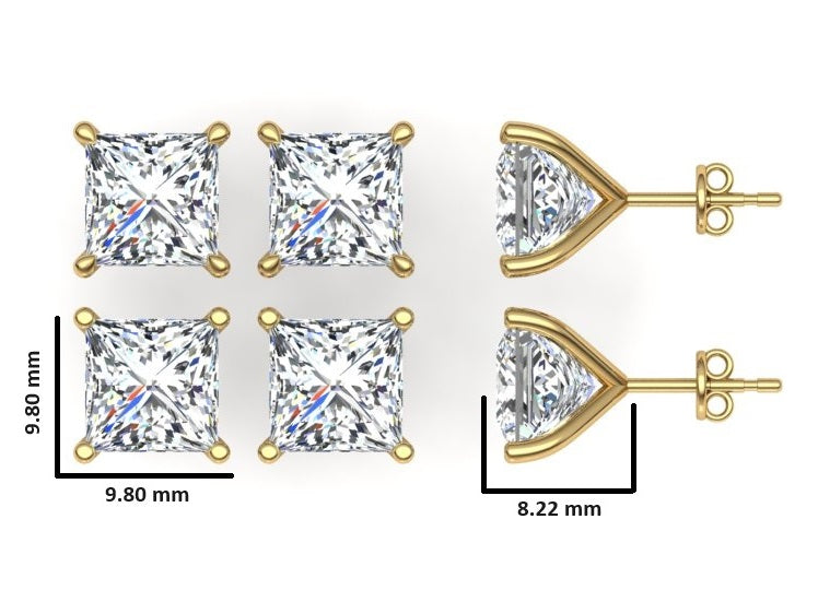 Classic Blissful Solitaire Lab Diamond Martini Studs Earrings
