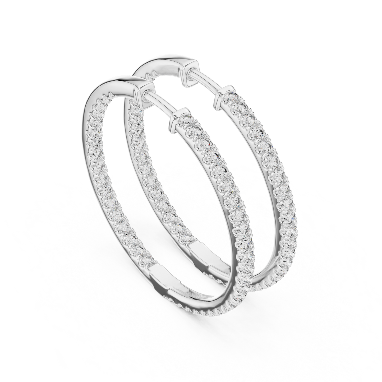 EverGlow – Lab Created Diamond Hoop Earrings for Women