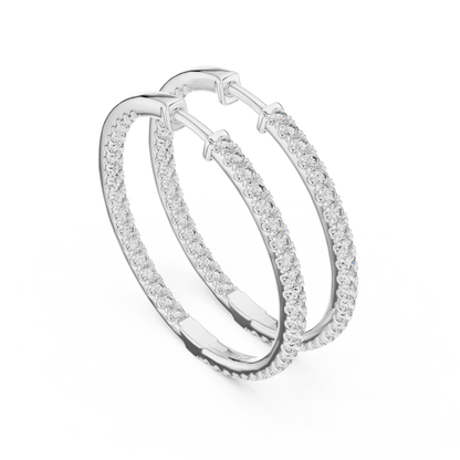EverGlow – Lab Created Diamond Hoop Earrings for Women