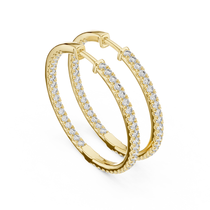 EverGlow – Lab Created Diamond Hoop Earrings for Women