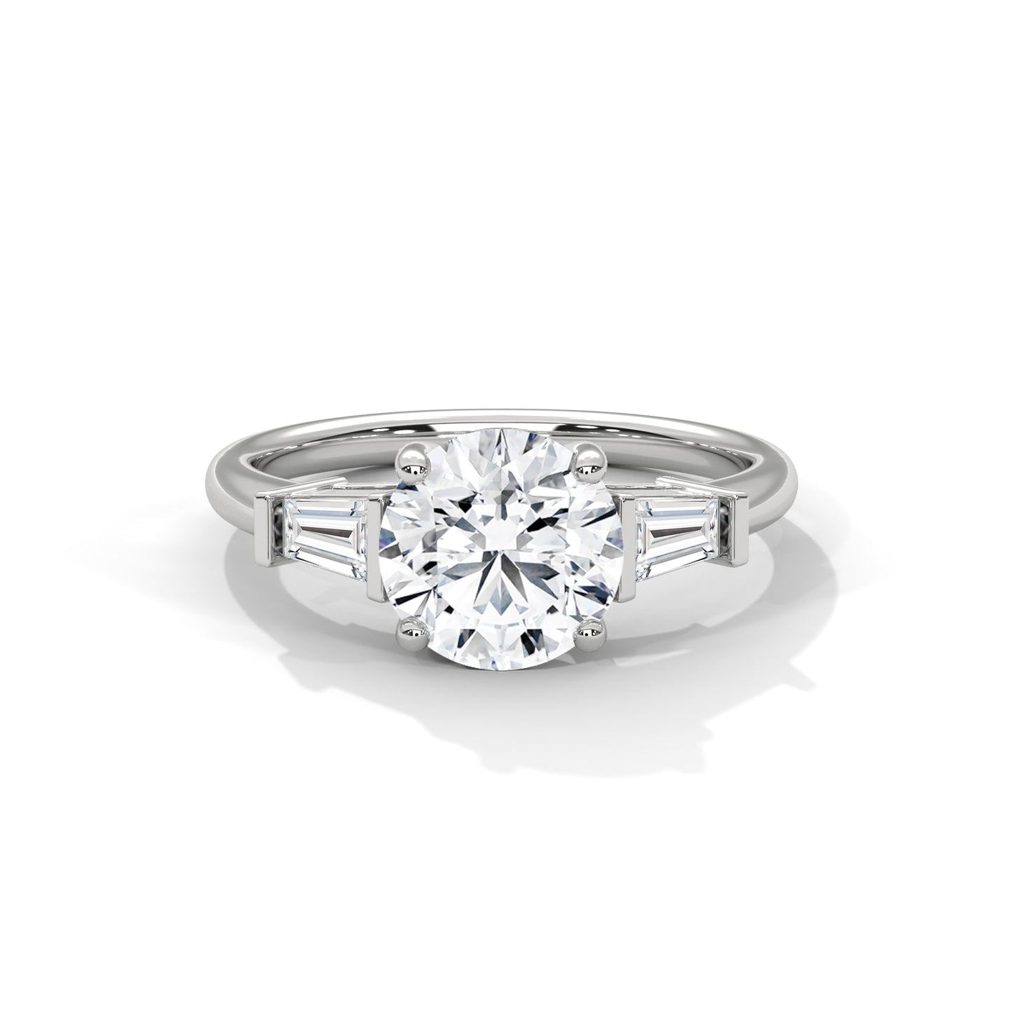 2 Carat Round Three Stone Lab Diamond Wedding Ring