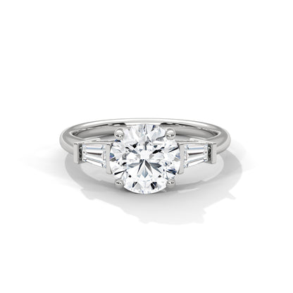 2 Carat Round Three Stone Lab Diamond Wedding Ring