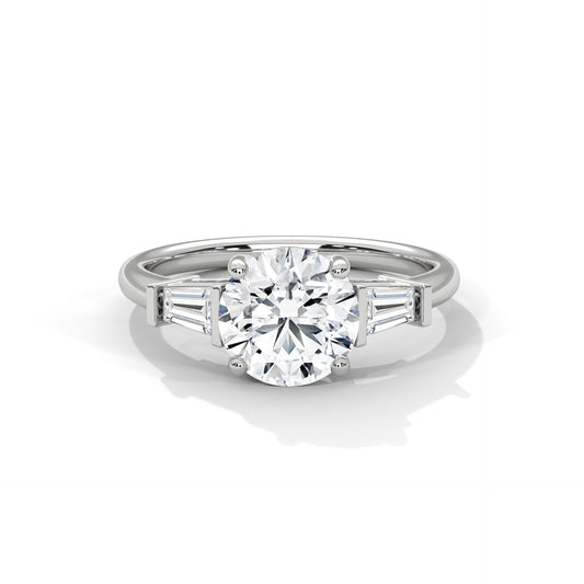 2 Carat Round Three Stone Lab Diamond Wedding Ring