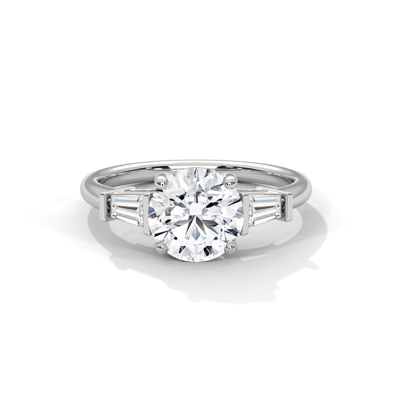 2 Carat Round Three Stone Lab Diamond Wedding Ring