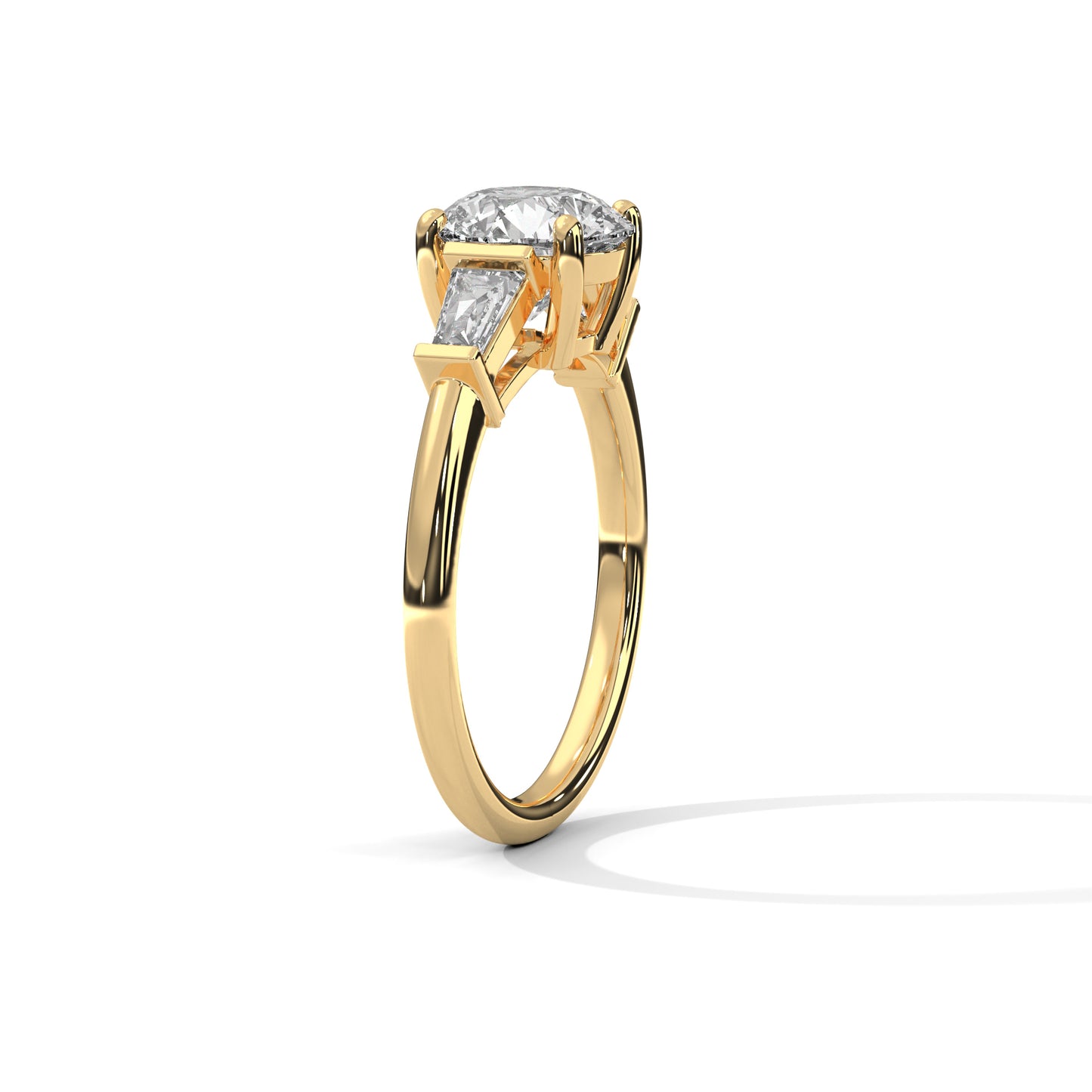 2 Carat Round Three Stone Lab Diamond Wedding Ring