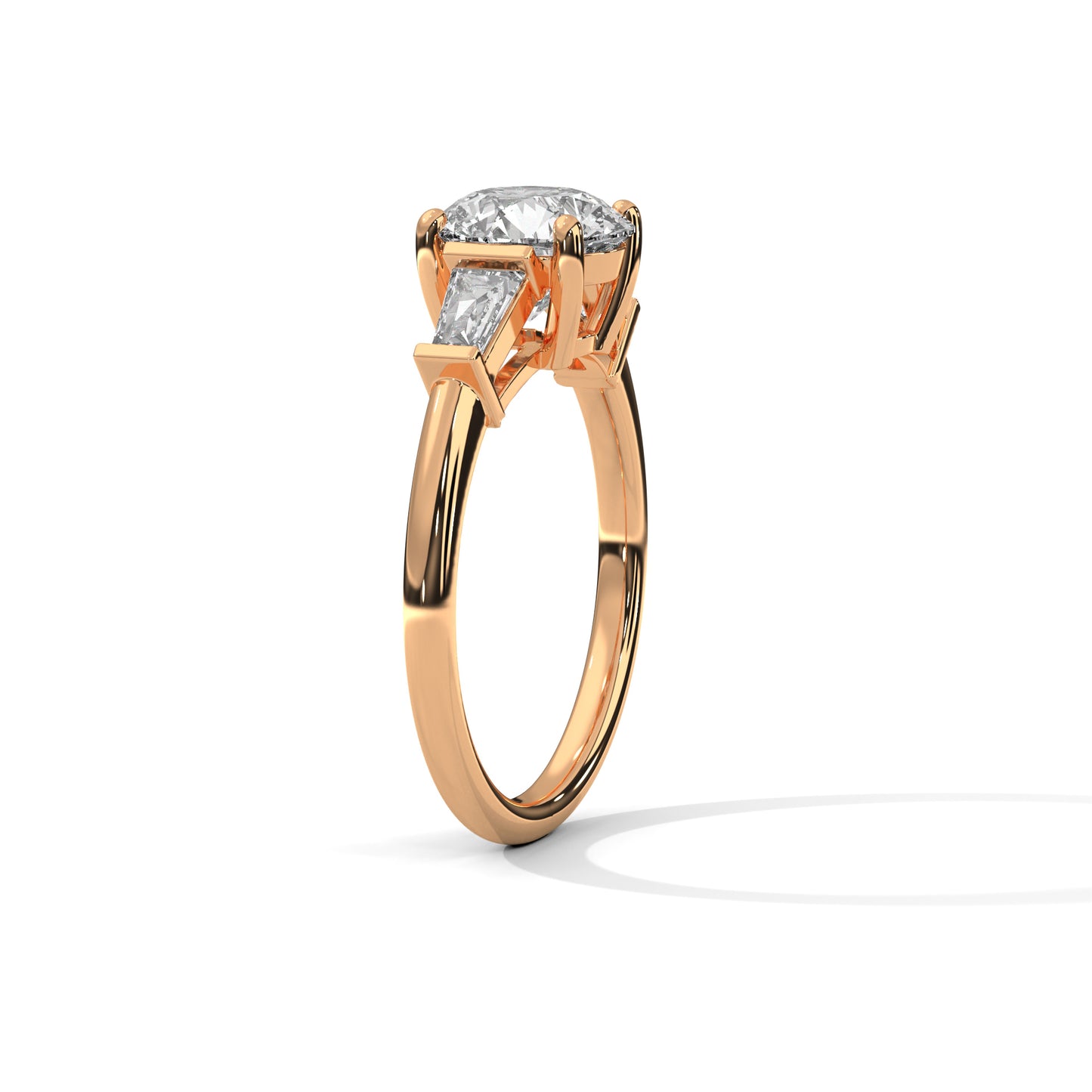2 Carat Round Three Stone Lab Diamond Wedding Ring