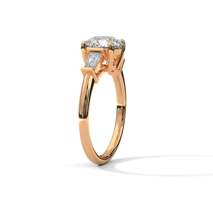 2 Carat Round Three Stone Lab Diamond Wedding Ring