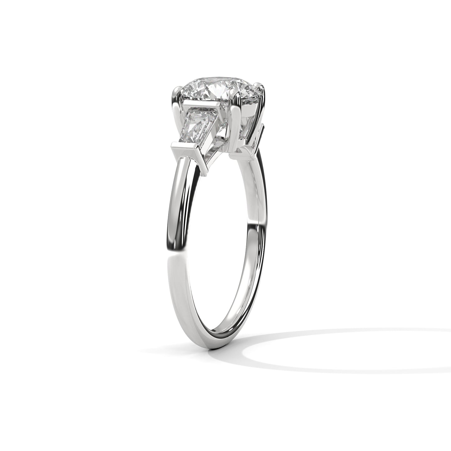 2 Carat Round Three Stone Lab Diamond Wedding Ring