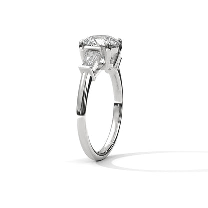 2 Carat Round Three Stone Lab Diamond Wedding Ring