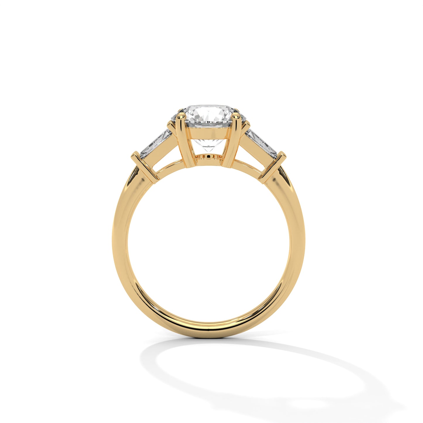 2 Carat Round Three Stone Lab Diamond Wedding Ring