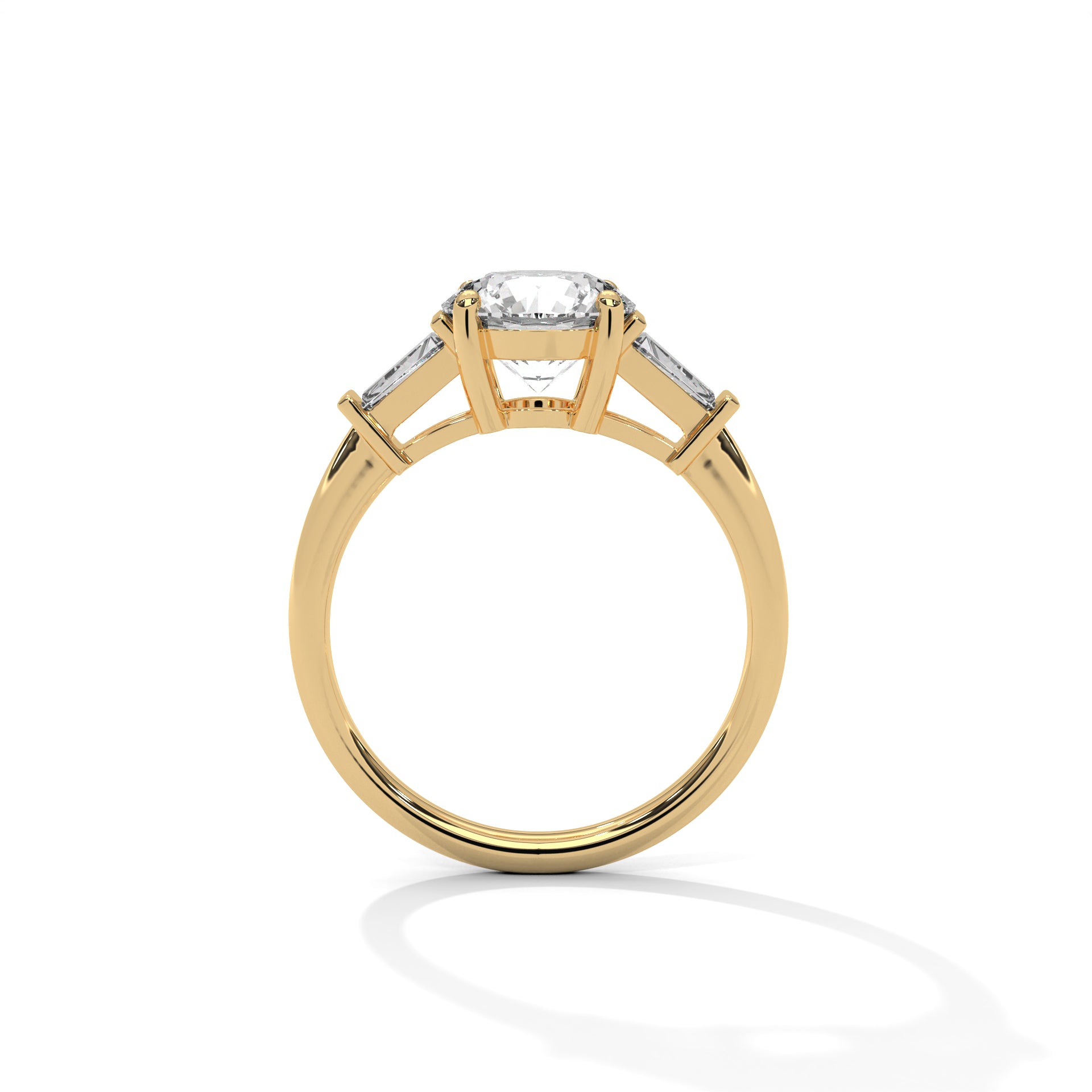 2 Carat Round Three Stone Lab Diamond Wedding Ring