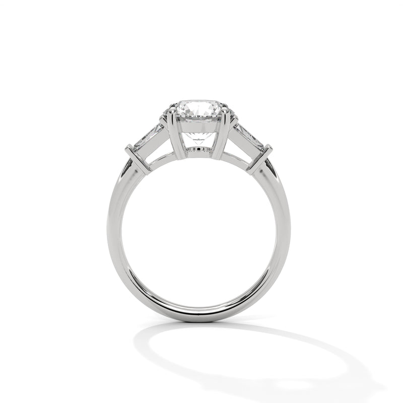 2 Carat Round Three Stone Lab Diamond Wedding Ring