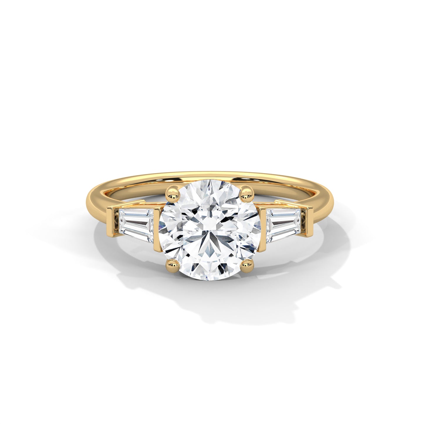 2 Carat Round Three Stone Lab Diamond Wedding Ring