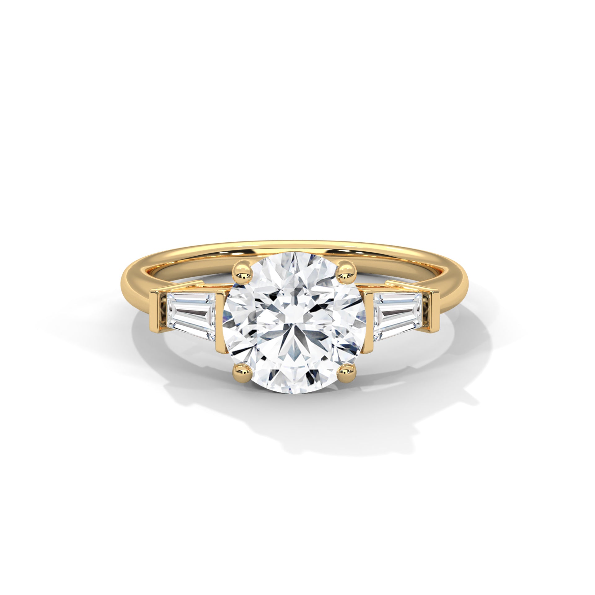 2 Carat Round Three Stone Lab Diamond Wedding Ring