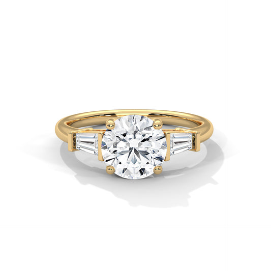 2 Carat Round Three Stone Lab Diamond Wedding Ring