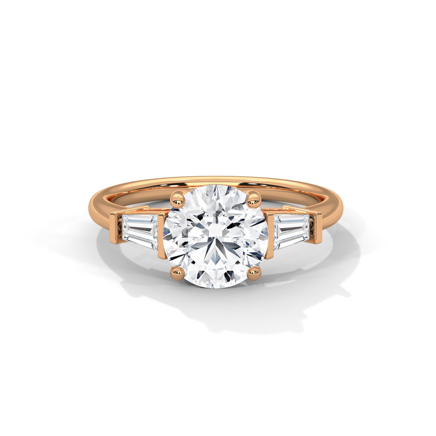 2 Carat Round Three Stone Lab Diamond Wedding Ring