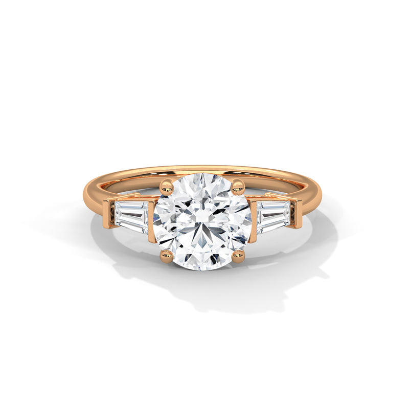 2 Carat Round Three Stone Lab Diamond Wedding Ring