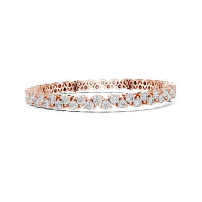 Lustrous Lab Diamond Tennis Band – Classic Round Cut Luxury Bracelet for Women