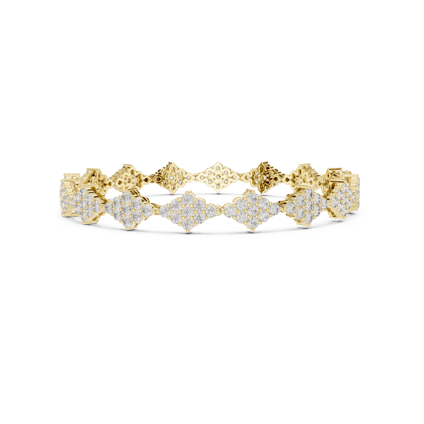 Golden Empress Lab Diamond Designer Tennis Bracelet For Women