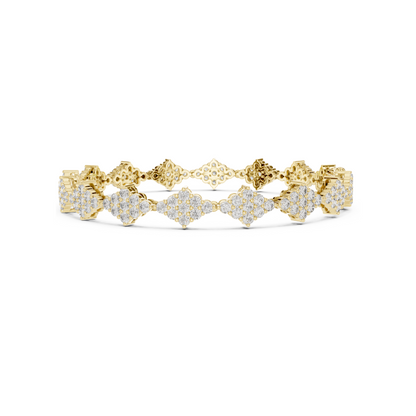 Golden Empress Lab Diamond Designer Tennis Bracelet For Women