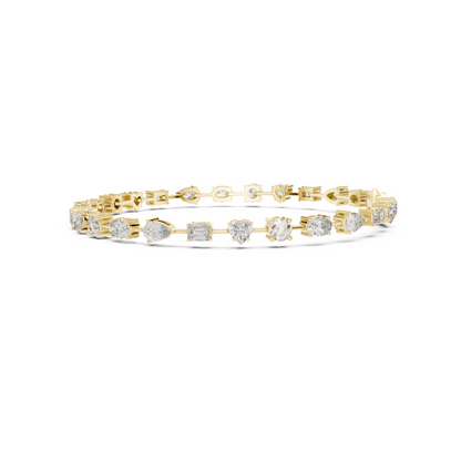 Architectural Essence Lab Diamond Multi-Cut Tennis Bracelet For Gifting