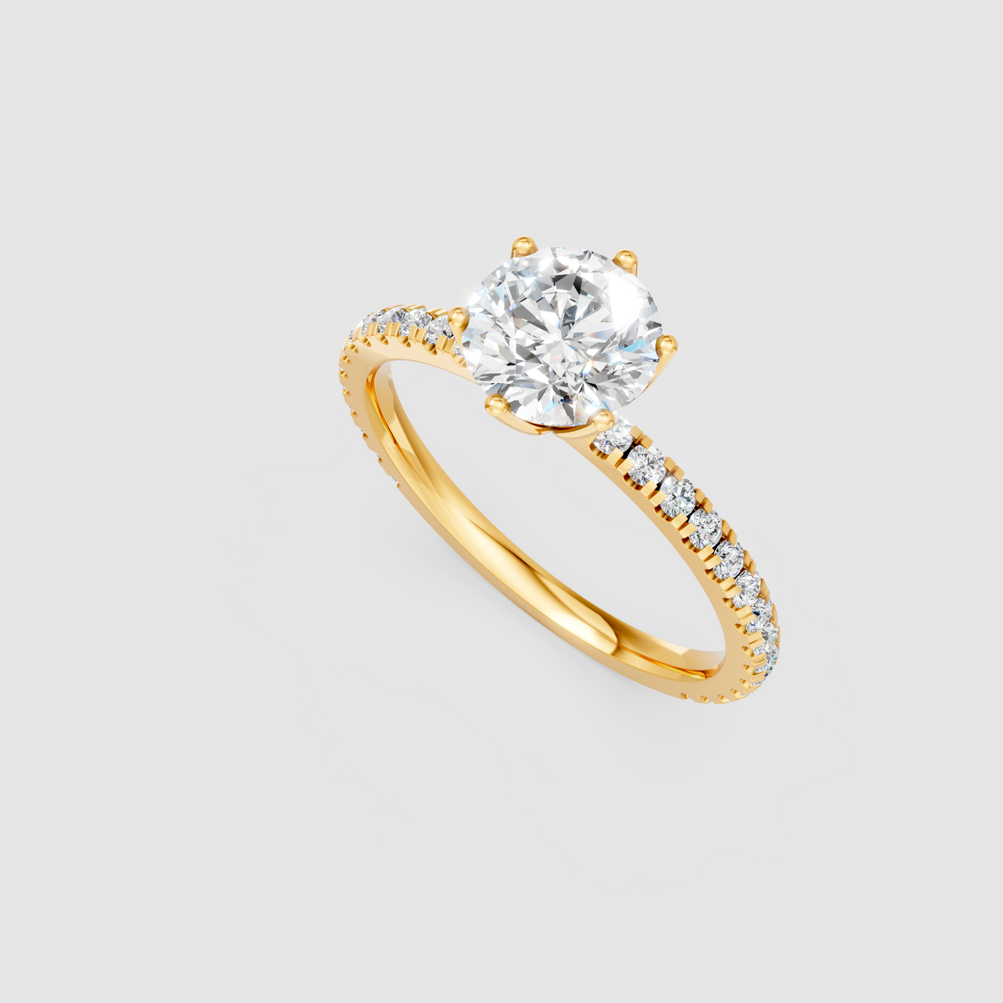 PureSoul Round Lab Grown Diamond Engagement Ring