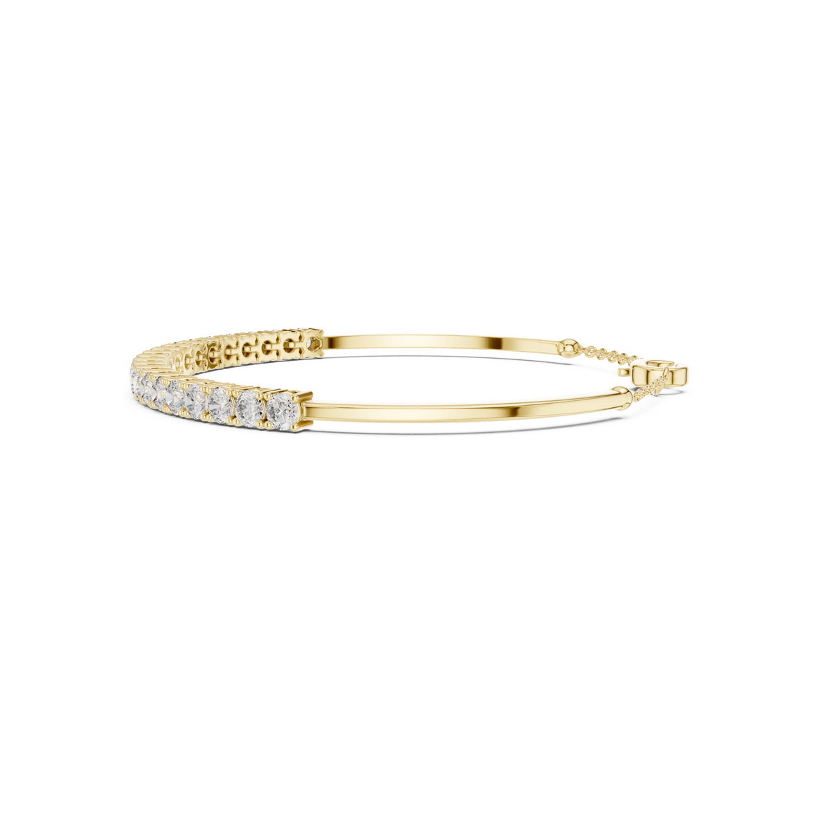 Idiom of Style And Budget Luxury Lab Diamond Tennis Bracelet With Chain For Office Wear