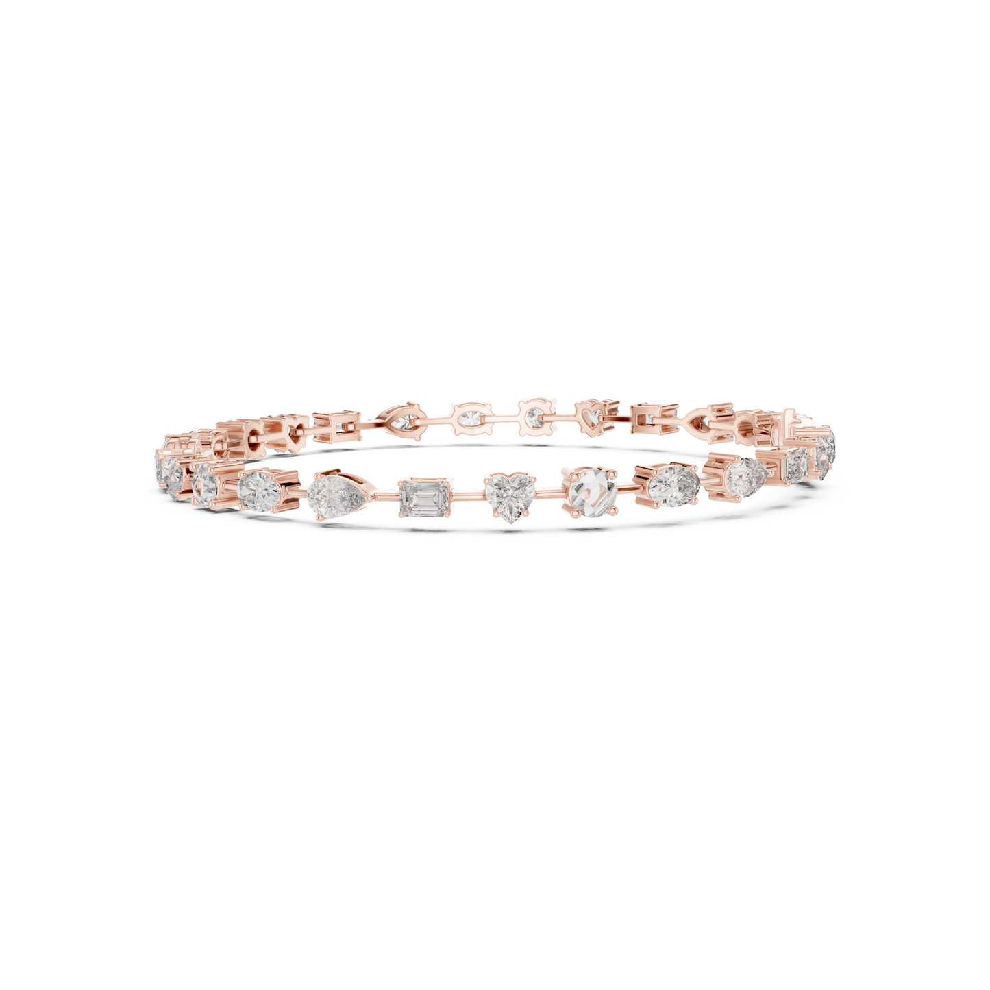 Architectural Essence Lab Diamond Multi-Cut Tennis Bracelet For Gifting