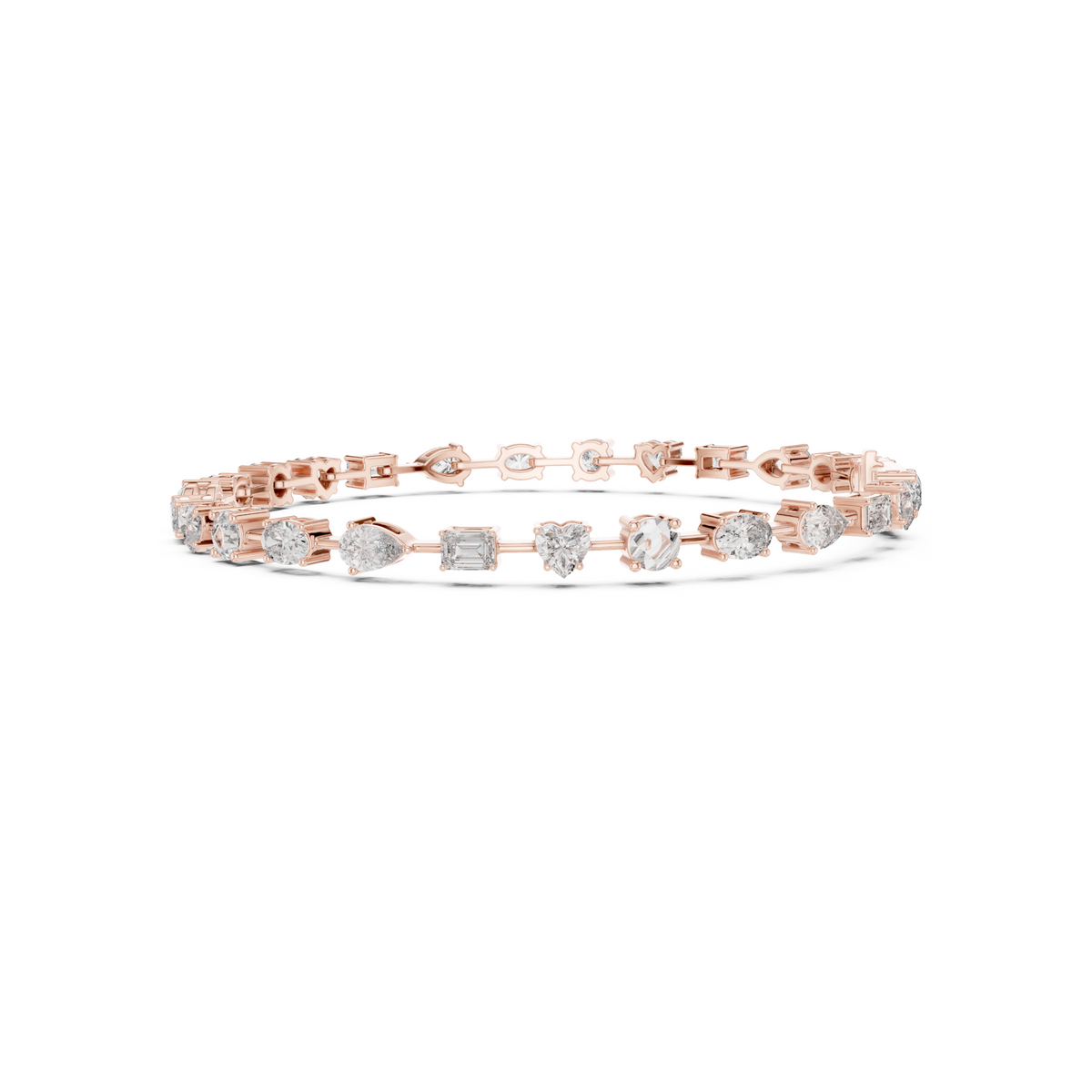 Architectural Essence Lab Diamond Multi-Cut Tennis Bracelet For Gifting