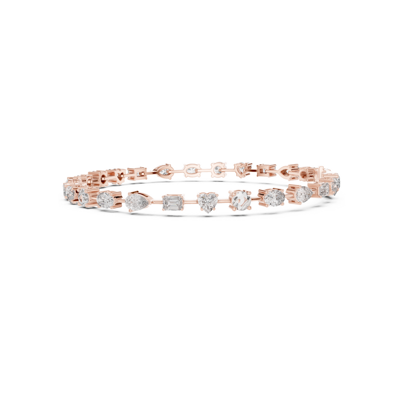 Architectural Essence Lab Diamond Multi-Cut Tennis Bracelet For Gifting