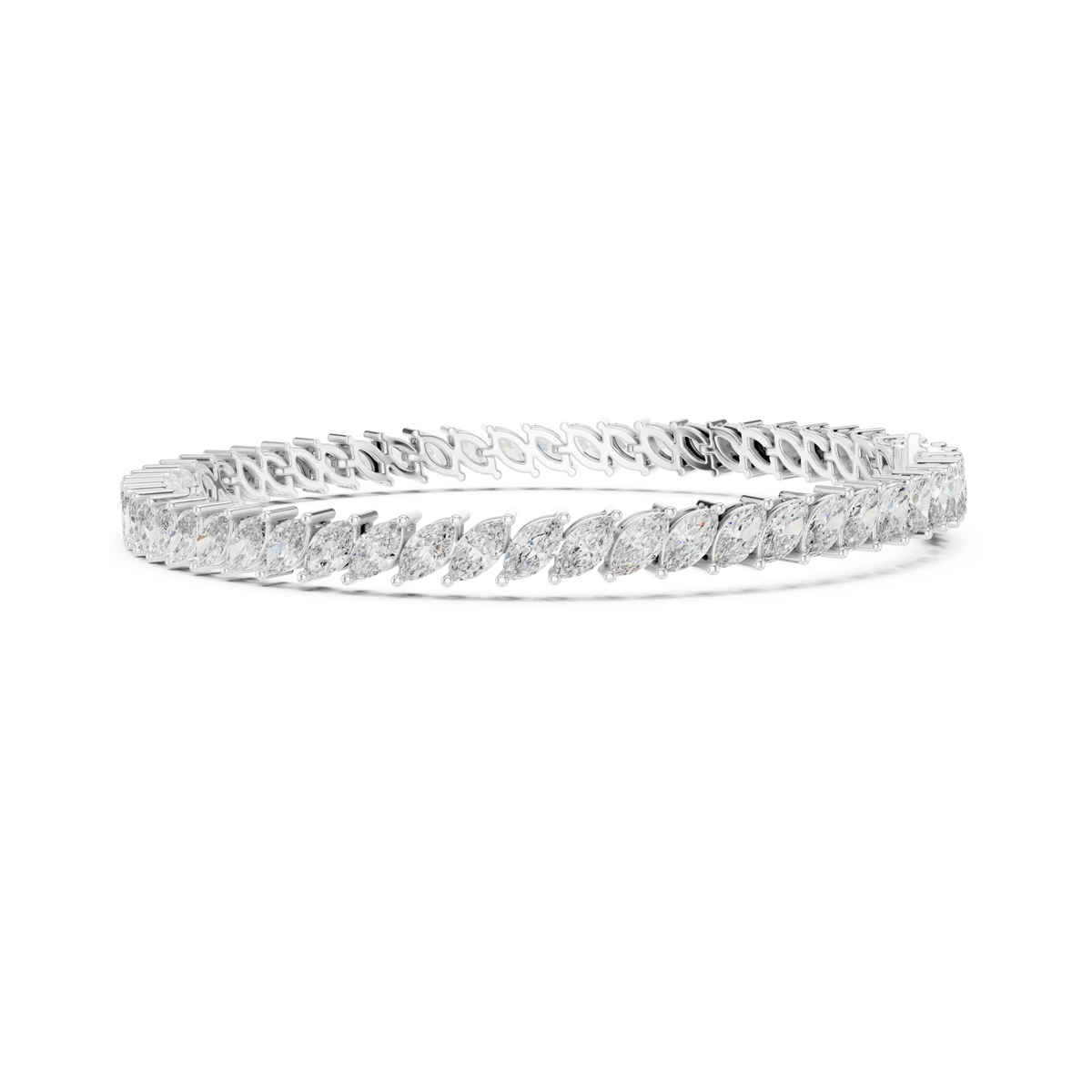 True Love Marquise Cut Lab Grown Diamond Tennis Bracelet