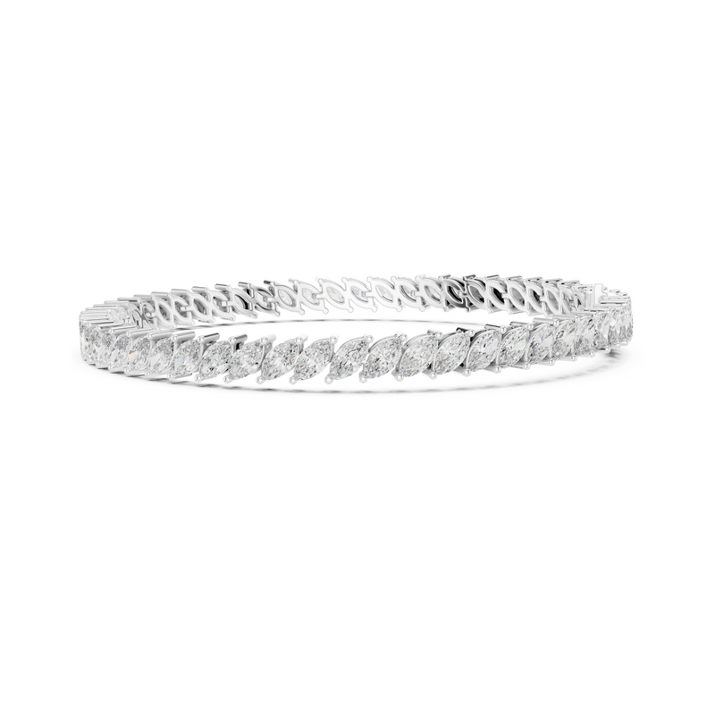 True Love Marquise Cut Lab Grown Diamond Tennis Bracelet