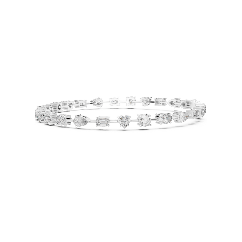 Architectural Essence Lab Diamond Multi-Cut Tennis Bracelet For Gifting