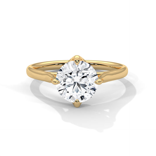 Promise Simple Ring in 2 Carat Round Lab Diamond
