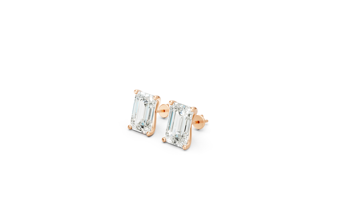 Classic Blissful Solitaire Lab Diamond Martini Studs Earrings