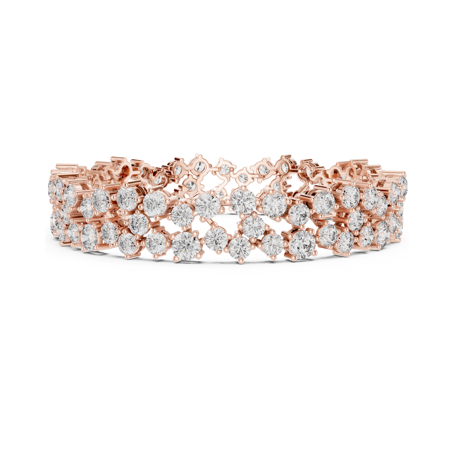 Stunning Layered Spark Lab Diamond Tennis Bracelet For Gorgeous Women
