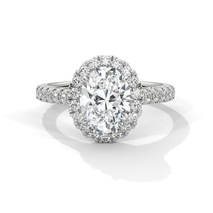 2 Carat Solitaire Oval Shape Lab Diamond Wedding Ring