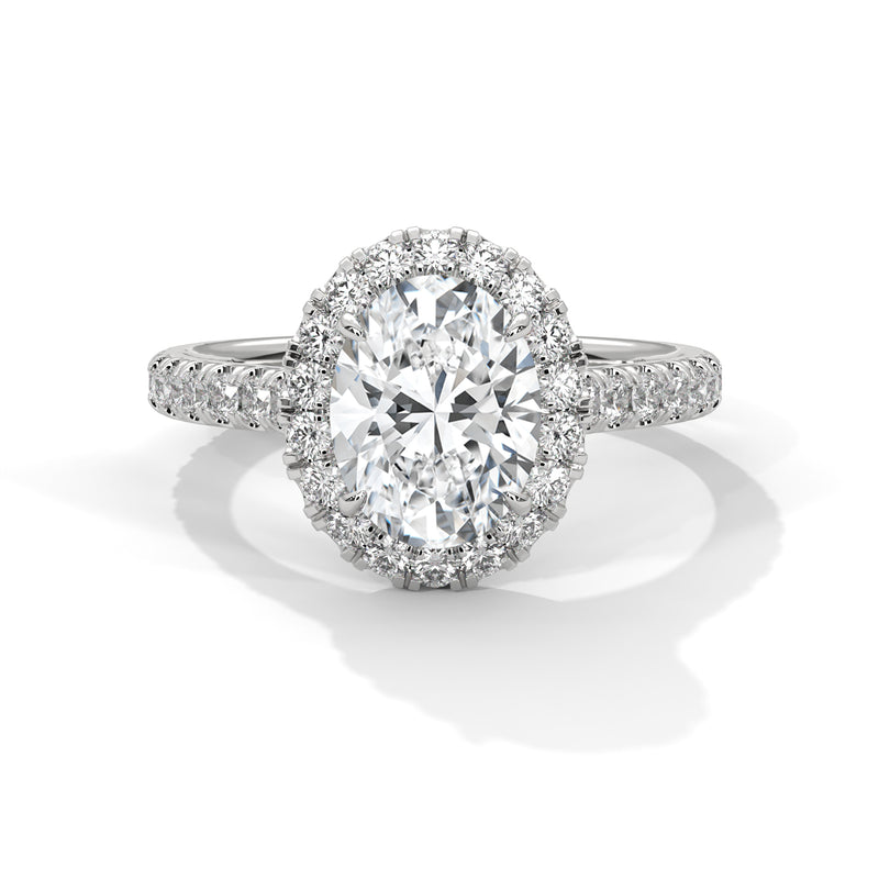 2 Carat Solitaire Oval Shape Lab Diamond Wedding Ring
