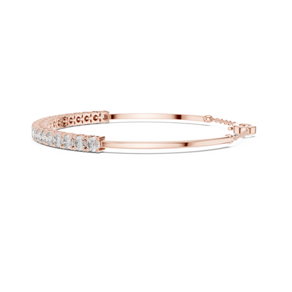 Idiom of Style And Budget Luxury Lab Diamond Tennis Bracelet With Chain For Office Wear