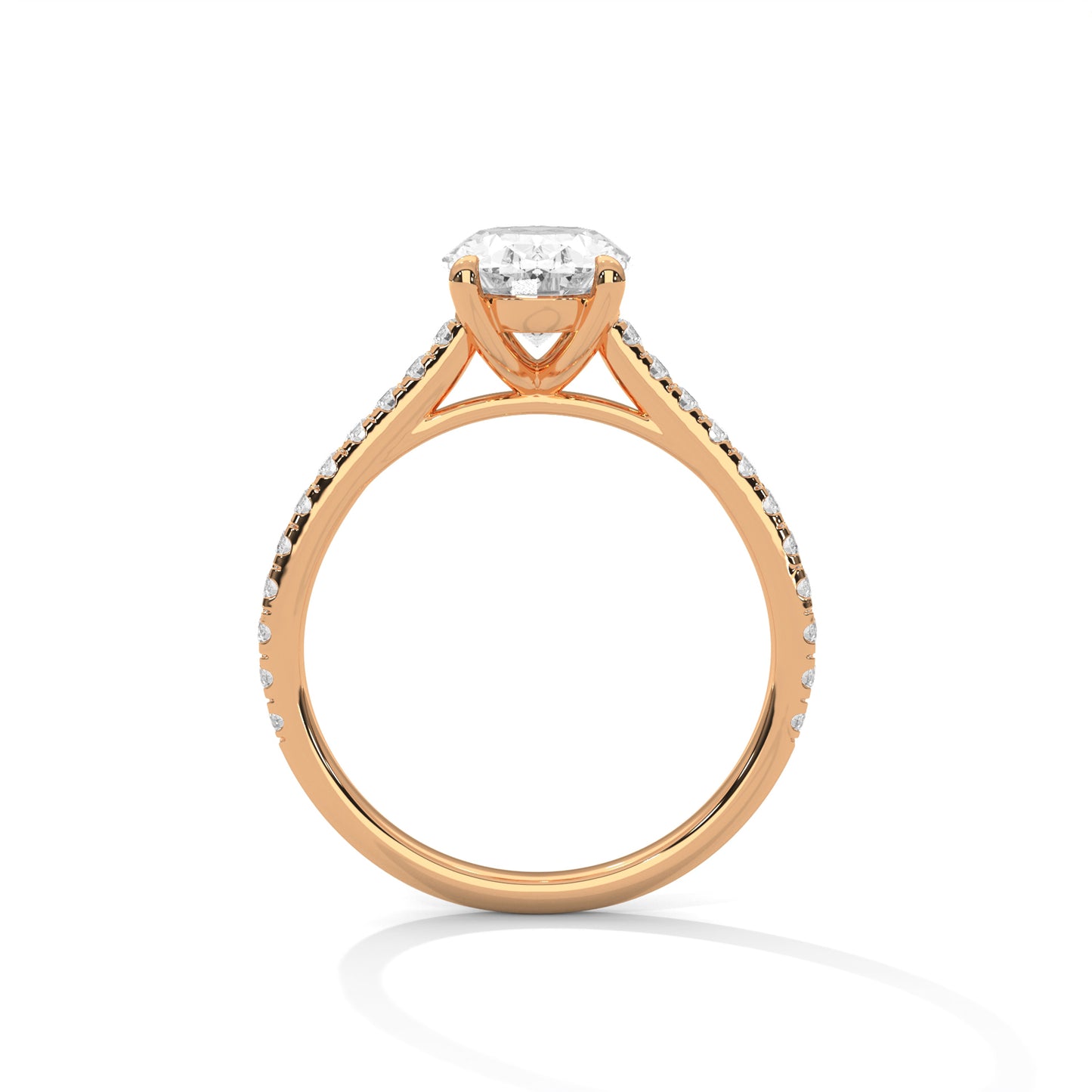 2 Carat Oval Shape Sparkling Lab Diamond Engagement Ring For Women